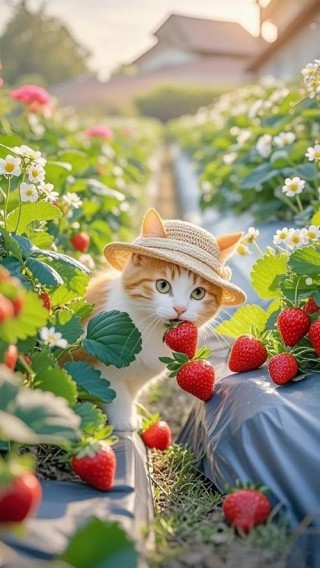 猫咪可以吃草莓吗，猫猫可以吃草莓呢？