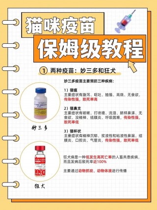 猫猫需要打什么疫苗，猫猫打什么疫苗打几针？