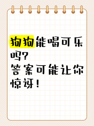 狗狗可以喝可乐吗，狗能不能喝可乐？