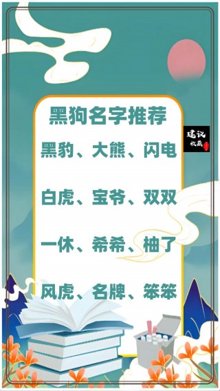 黑狗狗取名字带财运，（黑狗起名字最旺家）