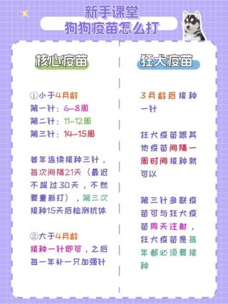 狗狗多少天打一次疫苗，（狗狗多少天后打疫苗）
