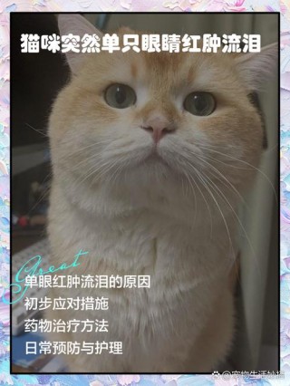 猫咪单只眼睛红肿流泪，（红霉素软膏可以擦猫咪眼睛吗）