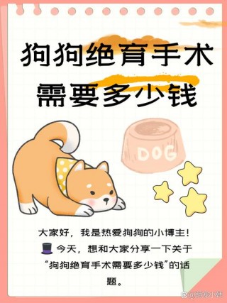 给狗狗绝育多少钱，狗狗绝育多少钱公狗？