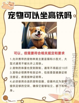 坐高铁可以带狗狗吗，坐高铁可不可以带小狗狗？