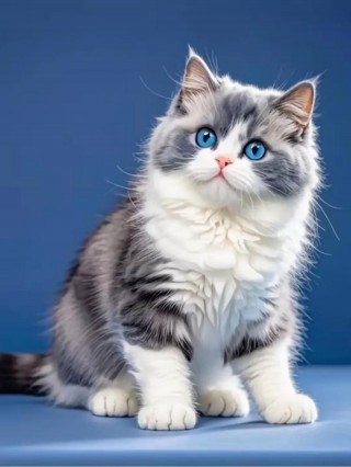 蓝眼睛猫咪是什么品种，（蓝眼睛猫咪是什么品种灰色的）