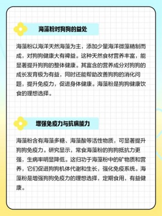 海藻粉对狗狗的作用？海藻粉对狗狗的作用是什么（最新）