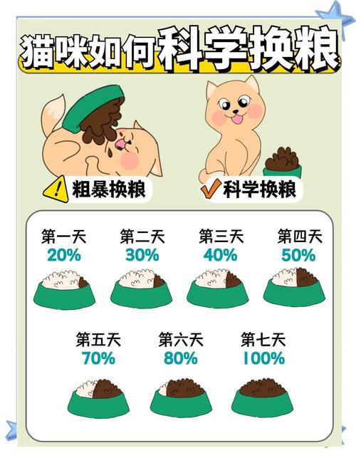 如何按照七日换粮法喂养猫咪?