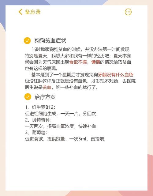 狗狗贫血怎么治疗