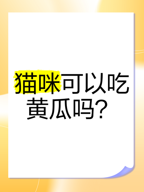 猫咪可以吃黄瓜吗?