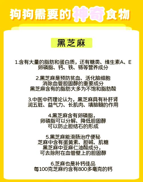 狗狗能吃黑芝麻么