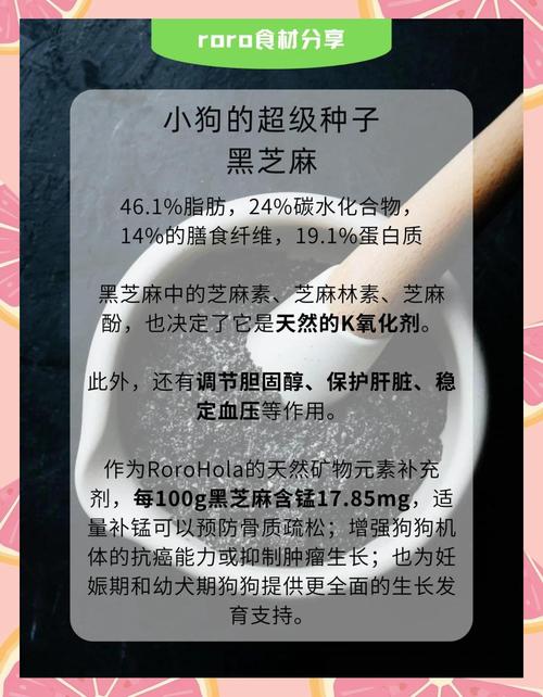 狗狗可以吃黑芝麻吗