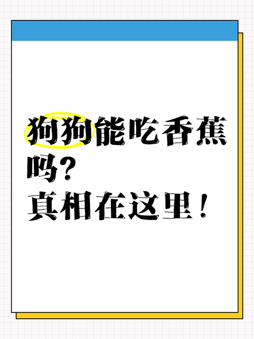 狗狗能吃香蕉吗