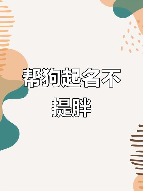 我家的小狗很胖,你给它起一个名字吧。