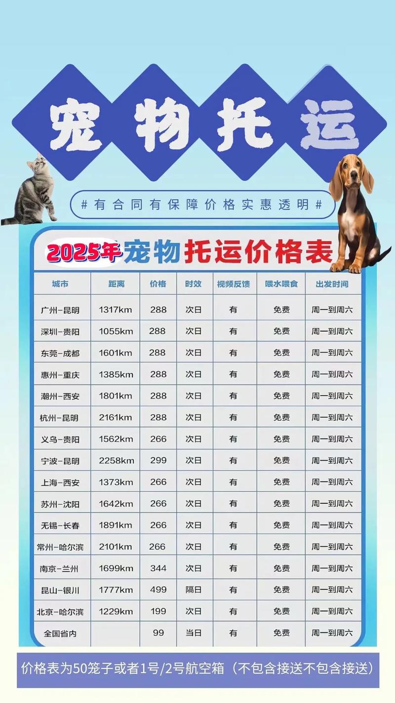 顺丰托运宠物费用标准?