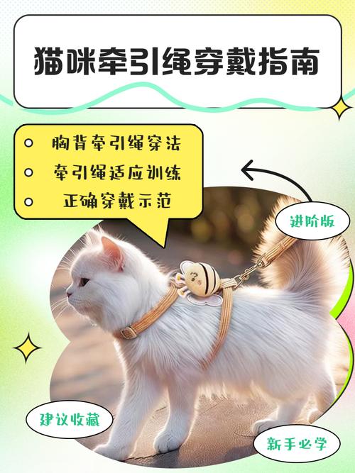 宠物猫牵引绳应该怎么套?