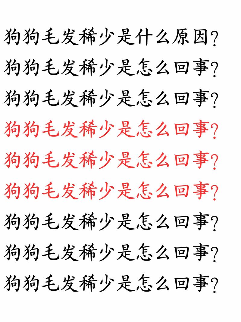 狗狗毛发稀少怎么办
