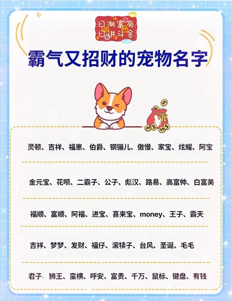 母狗狗名字霸气独特招财