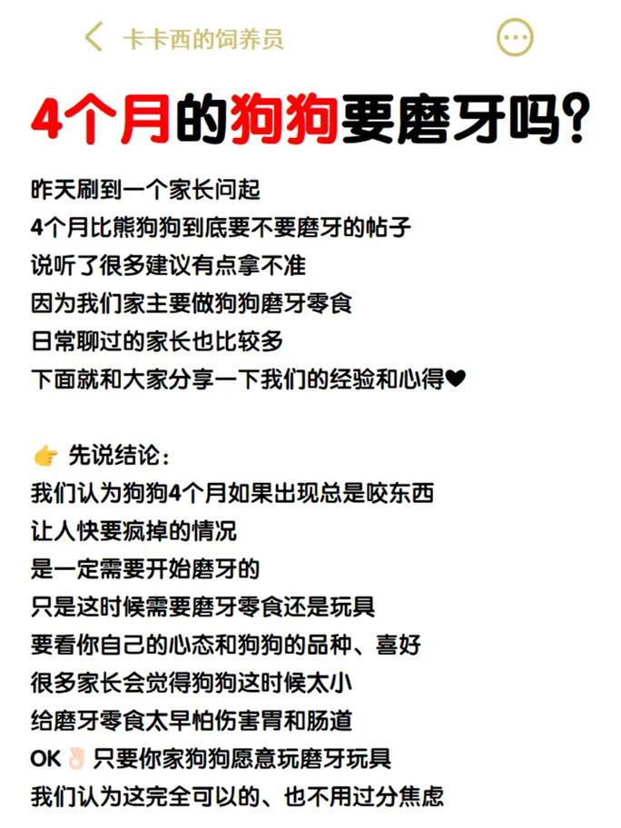 狗狗磨牙期有多久