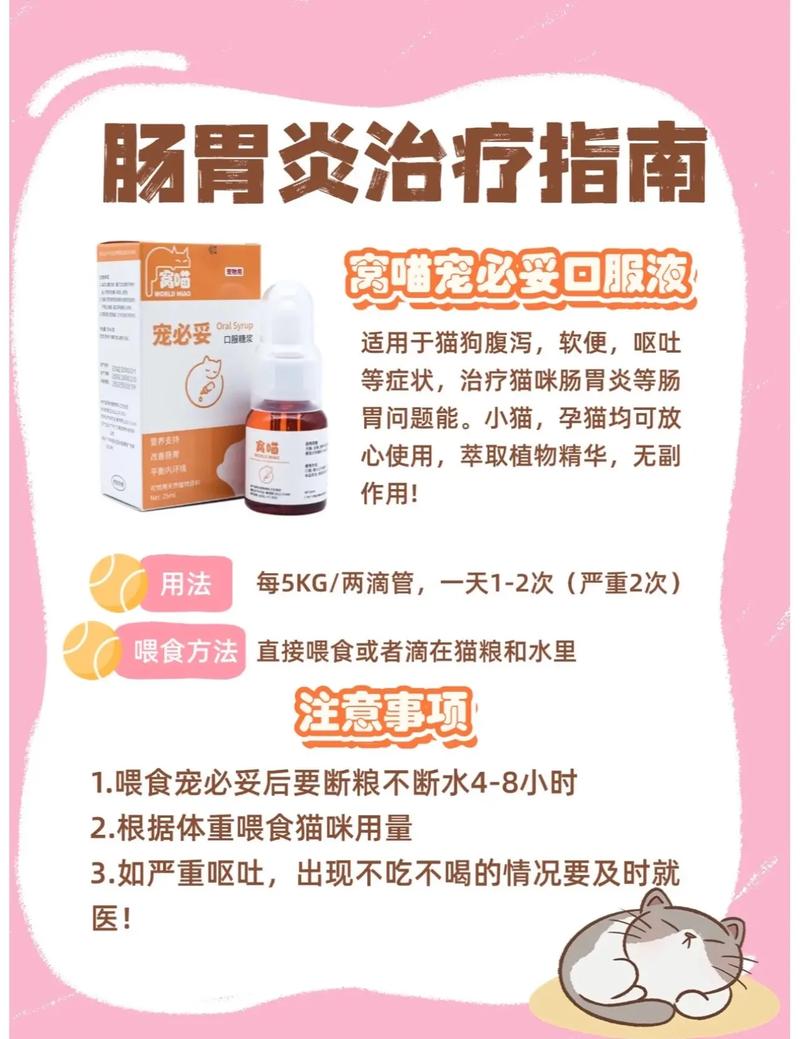猫咪肠胃炎吃什么药?