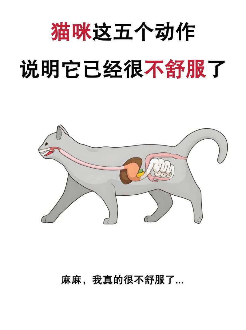 猫怎么趴着说明不舒服,猫咪难受趴着的姿势