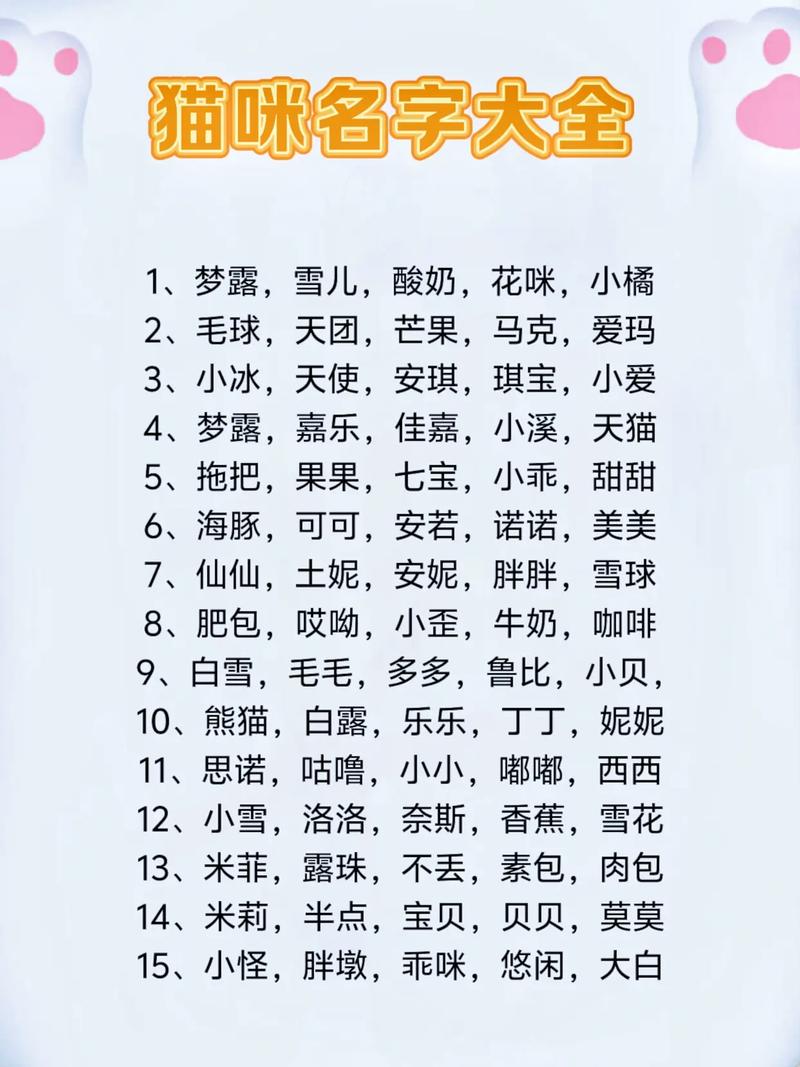 猫咪又土又搞笑的名字大全逗比可爱的有哪些