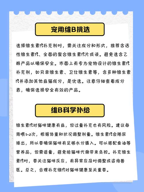 猫咪为什么要补充维生素b?