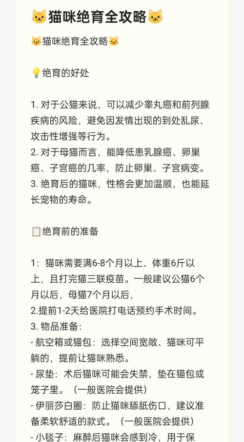 狸花公猫多大才能做绝育手术?