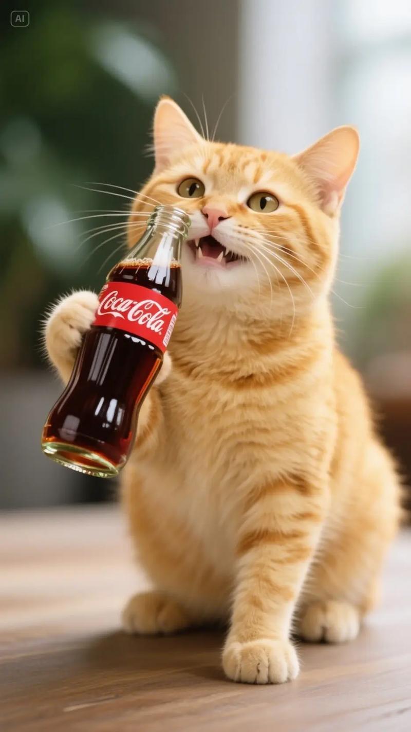 猫咪可以喝可乐吗(刚才可乐撒了,猫咪舔了一点?